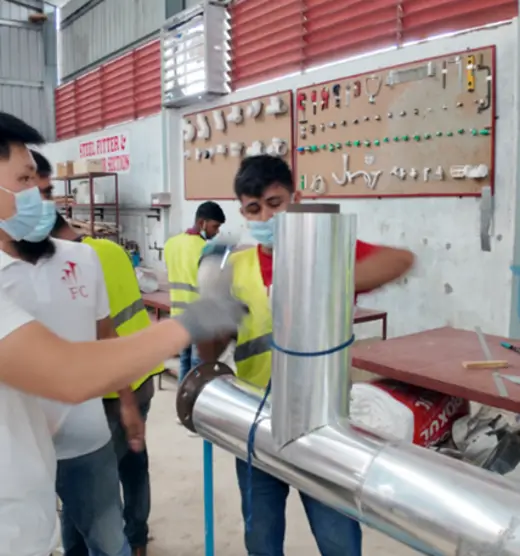 Insulator trainees with cladding