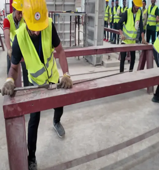 Rod binder trainee cutting steel
